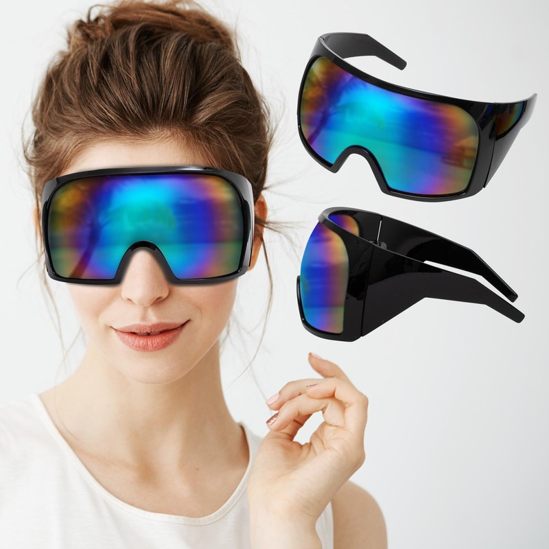 ProStunnerz Oversized Sunlasses (Black/Green)