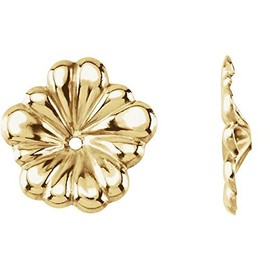 14K Yellow Gold Floral-Inspired Earring Jackets Floral-Inspired Earring Jackets