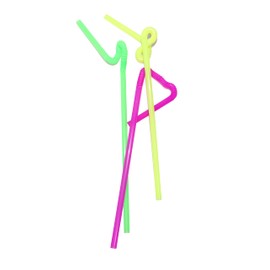 Flexible Neon Straws - BPA Free Plastic Straws - Colorful, Extra Long, Jumbo, 10'-12.75', 300 Pack