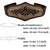 HOEACXY Medieval Renaissance Accessories Faux Leather Viking Headpiece Costume Leather