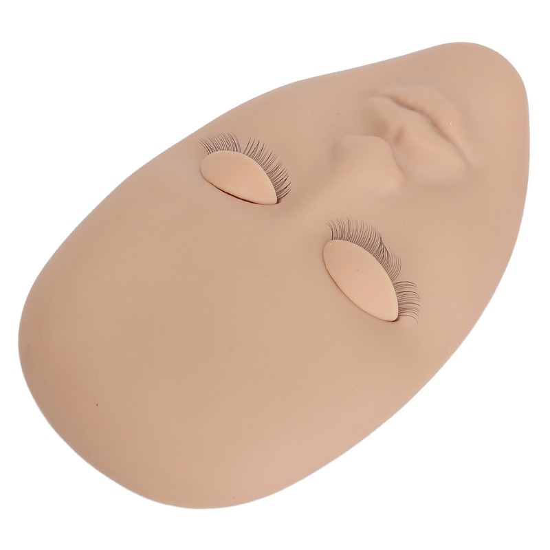 Eyelash Extension Face Mannequin 3 Pairs Removable Eyelids Single Layer
