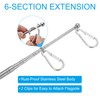 PATIKIL 3.9 Feet Telescopic Handheld Flagpoles, 2Pcs Tour Guide Flag