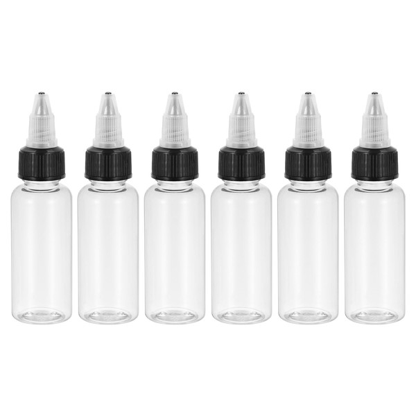 PATIKIL 1oz(30ml) Plastic Dispensing Bottle, 6Pcs Squeeze Empty Bottles with