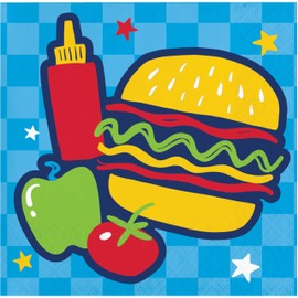 Summer BBQ Party Napkins 32 Count | 2 Packages of 16CT 2-Ply Beverage Napkins