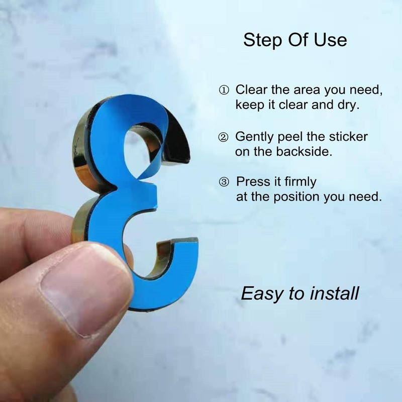 HopeWan Mailbox Numbers Gold, 2 Inch Address Sign Number Stickers