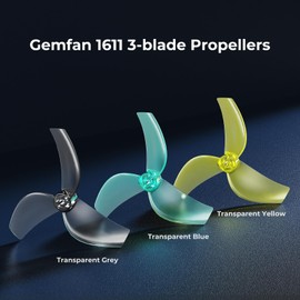 BETAFPV 12pcs Gemfan 1611 40mm 3-Blade Propellers with 1.5mm Shaft Hole, Strength Lightweight for 1102,0802SE Brushless Motors, for 2S FPV Racing Freestyle Drone like Pavo Femto Brushless Quadcopter