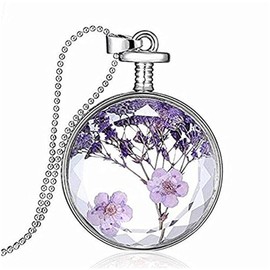 Car rearview mirror charm eternal flower round, K9 crystal double-sided transparent color