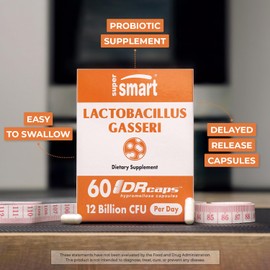 Supersmart - Lactobacillus Gasseri 12 Billion CFU per Day - Probiotic Supplement | Non-GMO & Gluten Free - 60 * 3 DR Capsules (Delayed Release) (3)