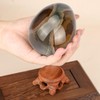 Big Stone Egg Figurine, Polished Healing Crystal 3.6inch Easter Eggs