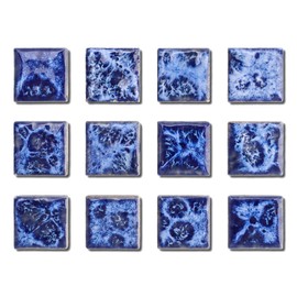 12Pcs Navy Blue Gradient Ceramic piece Refrigerator Magnets Suitable for Photos and Notes on Offices, Kitchens, Storage cabinets, refrigerators, Storage cabinets, and whiteboards 07#