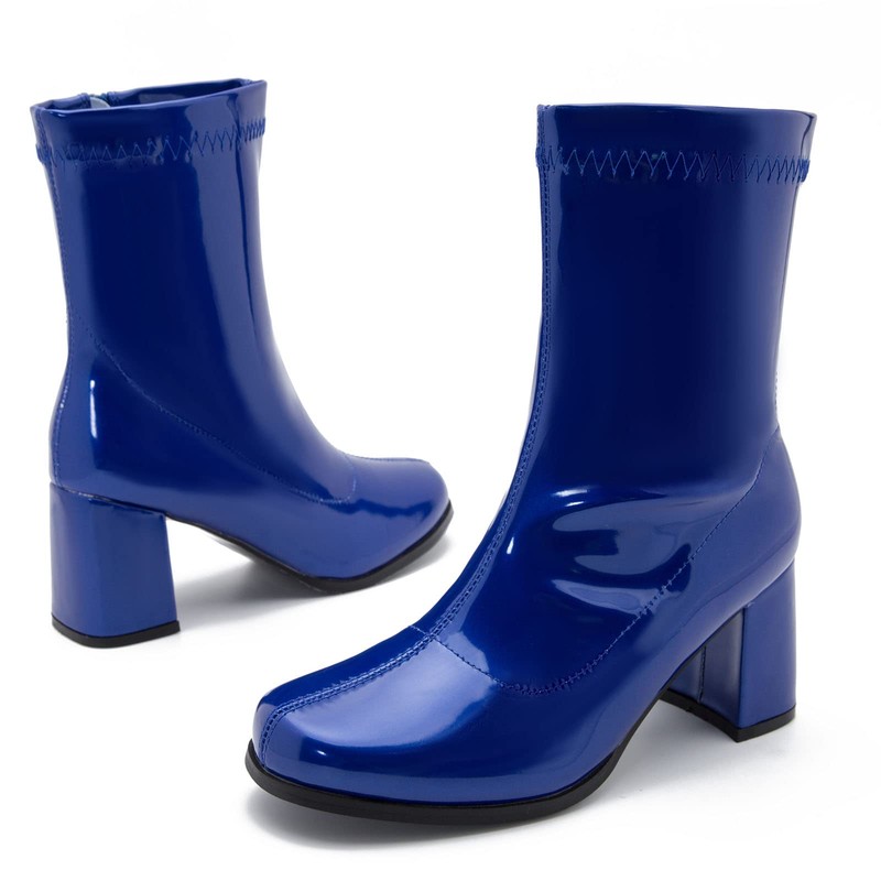 LIURUIJIA Botas Go Go para mujer con tacón de bloque