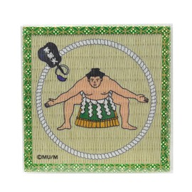 Sumo Tatami Coaster Shiranui Shape 3.5 x 3.5 inches (90 x 90 mm), TATAMI Coaster Coaster Sumo Goods, Washi Tatami Fabric, Sumo Souvenir, Made in Japan