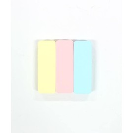 Echo Metals Co., Ltd. Fusen Glue, Rounded Corners, Pastel, 1.0 x 3.0 inches (2.5 x 7.5 cm), 120 Sheets x 3 Pieces