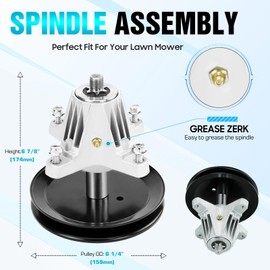 Autsurles Lawn Mower Deck Spindle Assembly for Troy-Bilt MTD 618-06989 918-06989 46 inch T1500 T1600 LT 4600 CLT46CVT TB46 Horse XP 2 Pack