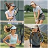 EINSKEY Women's Wide Brim Sun Visor, UPF50+ Seamless Ponytail Hat