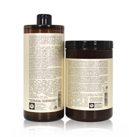 Linange Spa Collagen Emergency Reconstruction Shampoo Els/sles Free 33.8 Oz and Emergency Reconstruction Mask Intensive Action 33.8 OzFree Starry Sexy Kiss Lip Plumping 10 Ml