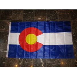 3x5 State of Colorado Double Sided With Liner Flag Brass Grommets 3 layer PREMIUM Vivid Color and UV Fade BEST Garden Outdor Decor Resistant Canvas Header and polyester material FLAG