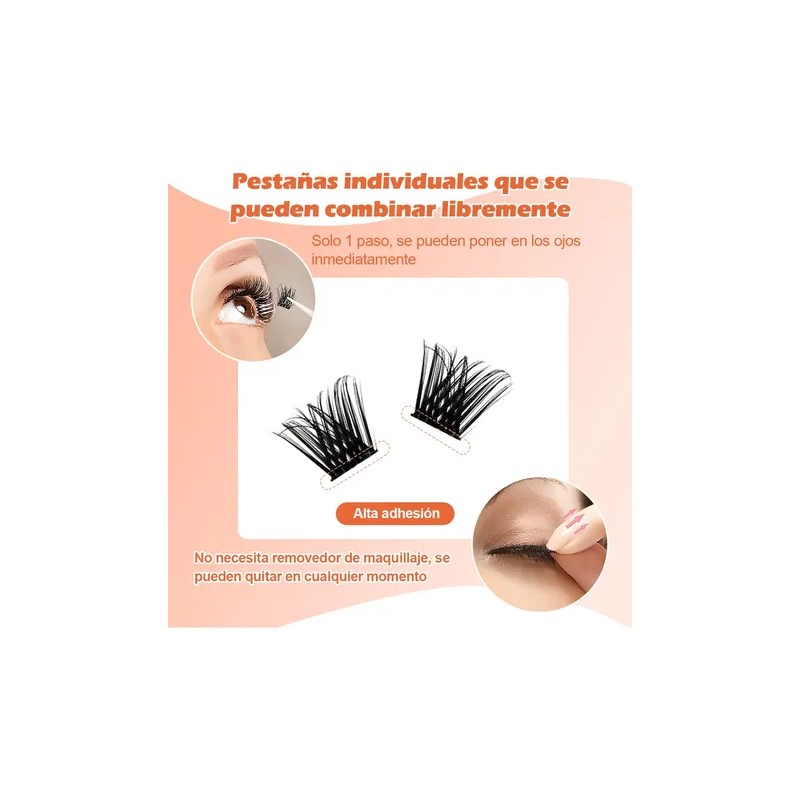 Extensiones Pestanas Autoadhesivas Naturales Mix 10-16mm Diy