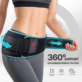 COMFORCE Rückenbandage, Beckenbandage - Hüftgürt für Damen & Herren, Beckengurt, Rückenstützgürtel, Iliosakralgürtel, Sacroiliac Hüftgürtel lindert Ischias, Bandscheibenvorfall (30"-45")