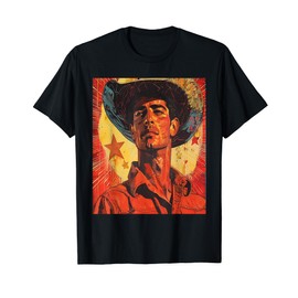 Retro Vintage 1950s Western Ranch Cowboy Hat Desert Art T-Shirt