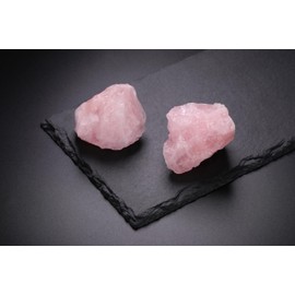 Top Plaza 2Pcs Natural Raw Rose Quartz Crystal Rock Stone Healing Crystals 1.6-2.2" Large Rocks for Tumbling Meditation Wicca Rough Stone Bulk Decoration