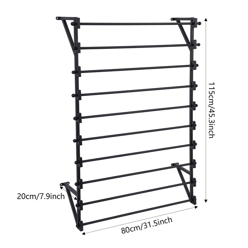 FXEIPOL Wall Mounted Scarf Display Rack 10 Layer Wall Wrapping