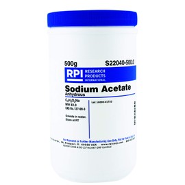 Sodium Acetate, Anhydrous, 500 Grams