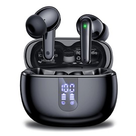 Kabellose Ohrhörer, Bluetooth 5.3 Kopfhörer mit HiFi-Stereo-Sound, 40 Stunden Spielzeit, Ladegerät mit LED-Anzeige, IPX7 wasserdicht, In-Ear-Kopfhörer mit 4 ENC-Mikrofonen zur Geräuschunterdrückung