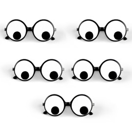 NAKIMO Googly Eyes Glasses Funny Costume Glasses Wiggle Eyes Glasses Novelty Shades Funny Glasses Accessories for Party (Pack of 5)