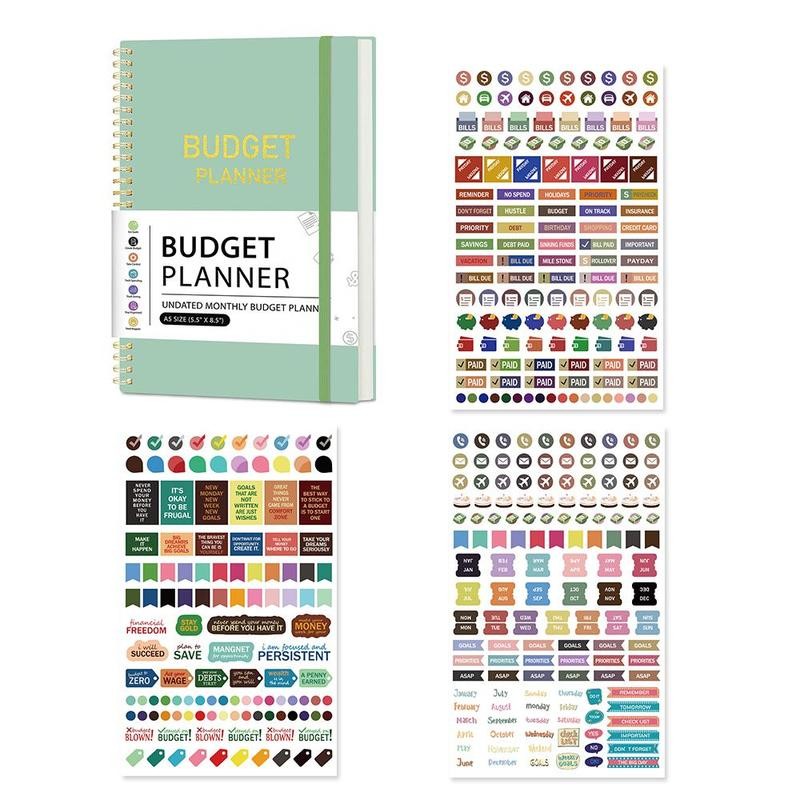 Budget Planner, A5 Budget Planner with Expense Tracker Notebook, Undated