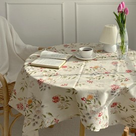 Hans Gallery May Linen Waterproof Round Square Tablecloth Tablecloth, Waterproof_RedWaterproof_Red_120x200cm120x200cm / 한스갤러리 메이 린넨 방수 원형 사각 식탁보 테이블보, 방수_레드방수_레드_120x200cm120x200cm