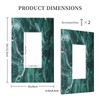 Nijuodnijir Decorative Outlet Covers Green Marble White Lines 1 Gang