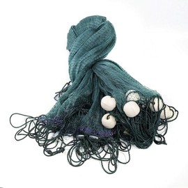 Fishing Net 65FT Hand Made Beach Seine Drag Nets Bait Fish Mesh Hand Casting Strong Nylon Silk Nets+Float Small Mesh Fishing Equipment (3x20m 10x65FT)