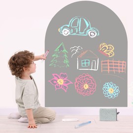 Magnetic Arch Wall Decal for Kids(Light Gray)