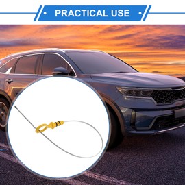 VekAuto 1 Pcs Oil Dipstick Compatible for Volvo S80 2007-2014, No.31251037 Plastic Metal Yellow