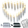 Homemory 20 PCS LED Window Candles with Remote Timer, Battery