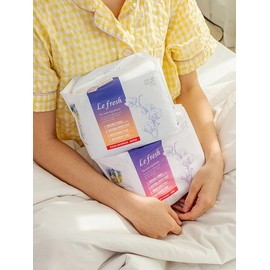Organic 100% cotton cover wearable overnight 4P / 유기농 100% 순면커버 입는오버나이트 4P x 8팩 + 팬티라이너 1팩 증정  슬림핏 팬티형생리대 입는생리대