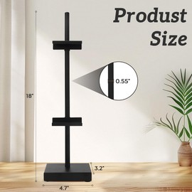 Donghome 18” Black Steel Adjustable Tabletop Easel Stand,Picture Frame Holder for Display,Decorative Stands for Photos,Plates,Painting,Artwork,Poster,Books