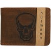 Leather Wallet for Men in Brown with RFID Coin Compartment