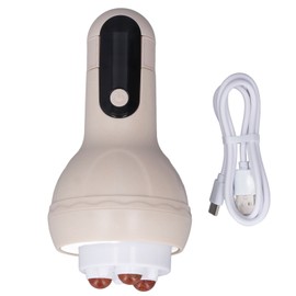 Electric Abdominal Massager Promotes Digestive Health Automatic Belly Massager for Postpartum Pregnant Woman Apricot