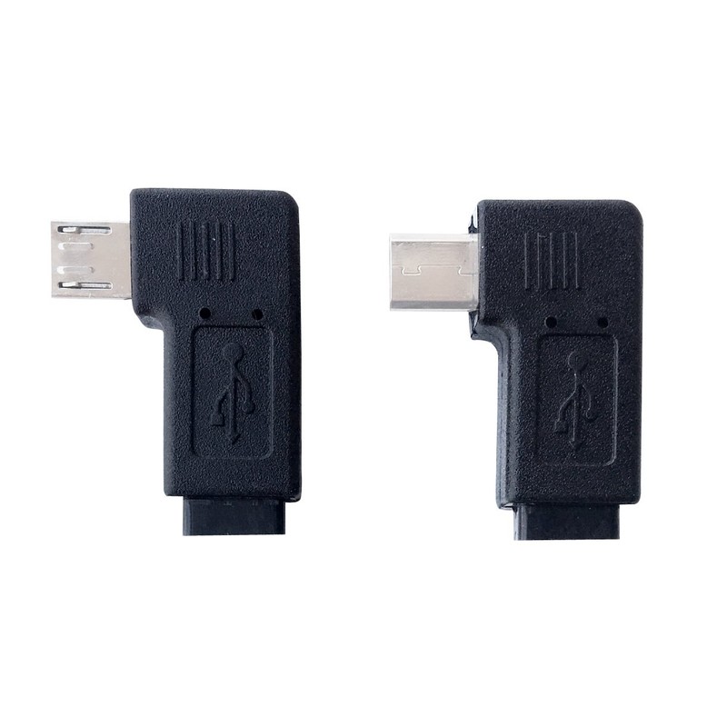 Posdou 1 Pair Right Left 90 Degree Angle Micro USB