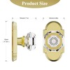 2 Pack Crystal Glass Dummy Door Knobs Interior Gold Half