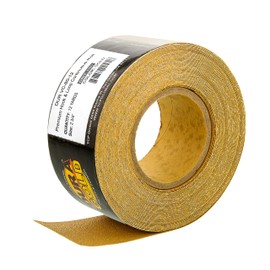 Dura-Gold Premium - Rollo de papel de lija continuo Longboard de grano 80 - Grosor de gancho y bucle, 2-3/4 pulgadas de ancho, 12 yardas de largo, para lija de aire de automoción y carpintería,