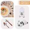 GLOBLELAND 8Pcs Panda Chopsticks Holder Cute Ceramic Chopstick Rest Chopsticks