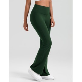 Colorfulkoala Women's Dreamlux Workout Flare Leggings High Waisted Wide Leg Bootcut Yoga Pants 31.5" Inseam (XL, Rosin)