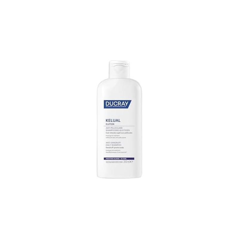 DUCRAY, Kelual Elution Shampoo Reequilibrante, Alternancia Anticaspa, Con Piroctona Olamina