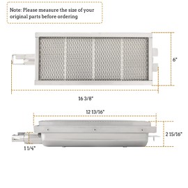 Bueodecs Infrared Searing Grill Burner 20505 Replacement Parts for Bull Angus, Outlaw, Lonestar, Brahma, Diablo, Renegade or Premium 7 Burner Grill, 18000 BTU-High Heat Sear Burner for Bull Grill
