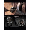 Men Watch Quartz Movement Digital Chronometer Analog Business Sports Casual