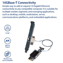 IO Crest 10 Gigabit M.2 M Key Ethernet Network Expansion Card