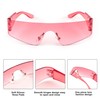 FEISEDY Futuristic Visor Punk Sunglasses Rimless One Piece Goggles Miorred